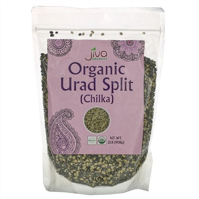 Jiva Organics, Organic Urad Split, 2 lb (908 g)