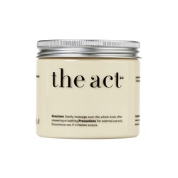 Масло для тела массажное The Act твёрдое, кокос, 170 г
