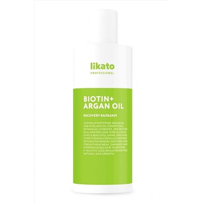 Likato Бальзам для волос восстанавливающий / Recovery Repairing Hair Balm Biotin + Argan Oil, 250 мл KRISTALLER, 1107797