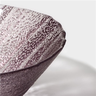 Салатник «Драхна», d=15 см, стекло, бордовый