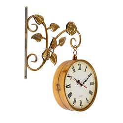 УЦЕНКА Часы настенные интерьерные «Финетти», двусторонние, на подвесе, 28×29.5 см, d=21.5 см, от батареек 2хАА