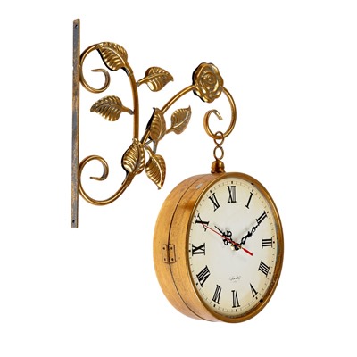 УЦЕНКА Часы настенные интерьерные «Финетти», двусторонние, на подвесе, 28×29.5 см, d=21.5 см, от батареек 2хАА