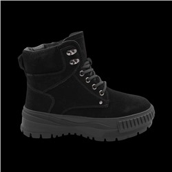 Ботинки из натуральной кожи на меху 88301-1 черные