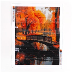 Алмазная вышивка полное заполнение «Осень в парке», 30×40 см, на холсте