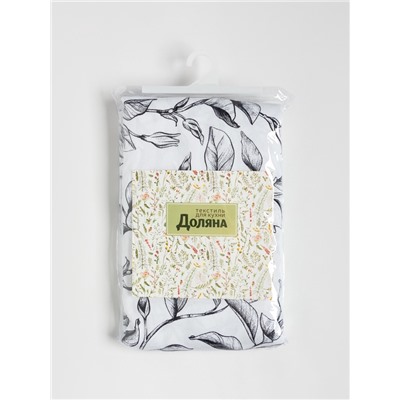 Шторы для кухни «Доляна» Plant leaves, 146×180 см - 2 шт., подхваты - 2 шт., 100% хлопок, 164 г/м²