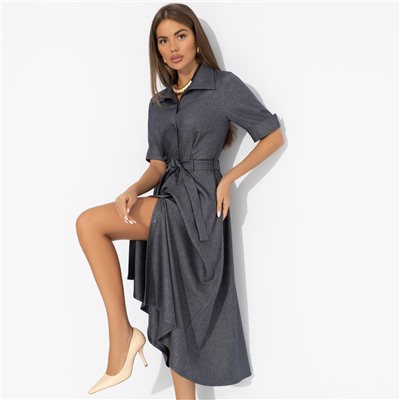 Платье приталенного силуэта, День обещает быть стильным (с поясом)
