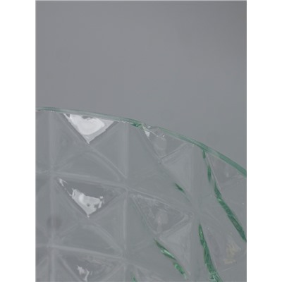 УЦЕНКА Ваза "Эмилия-1" 19.5×19.5 см V=4.7 л прозрачная