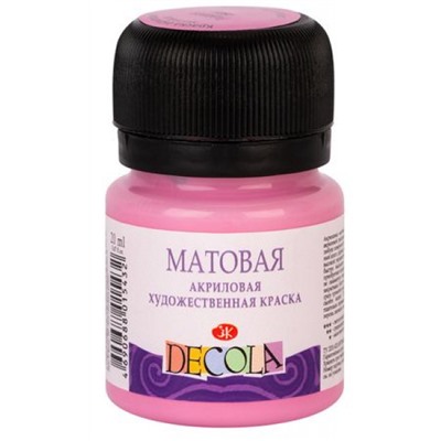 Акриловая краска матовая "Декола" 20мл Розовая 14326322 Невская палитра