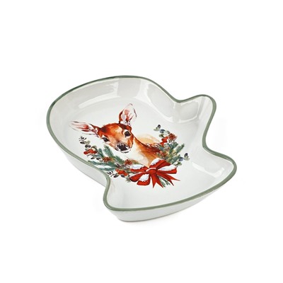 Блюдо сервировочное «Новогодняя сказка», 20×17.5×3 см, ручная работа