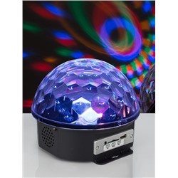 Ночник проектор «Хрустальный диско-шар» 17.5 см, динамик, свечение RGB, 220 В