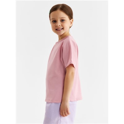 Футболка детская MINAKU, розовая, рост 128 см