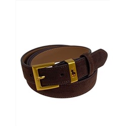 Ремень женский из натуральной замши, цвет шоколад