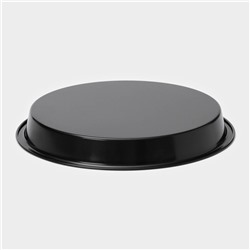 Форма для выпечки Доляна «Жаклин. Круг», 20×2.5 см, антипригарное покрытие, чёрная