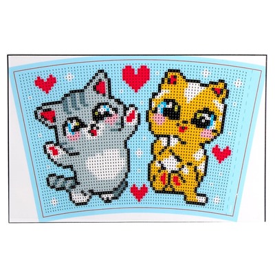 Термостакан детский, с вставкой из алмазной мозаики «Котик», 450 мл