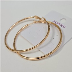 Серьги крупные конго с гранями, коллекция "Xuping", покрытие позолота, арт. 101.077