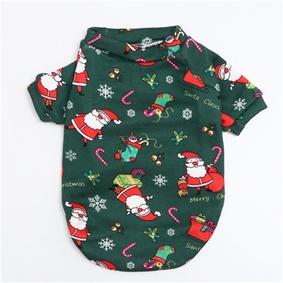 Кофта новогодняя для животных «Подарки», размер S, зелёный (ДС 26, ОШ 22, ОГ 34 см)