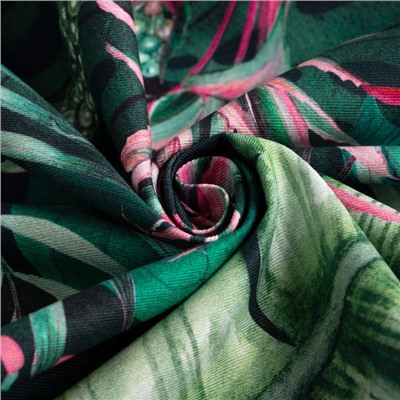 Скатерть «Этель» Tropical parrots 149×110 см, 100% хлопок, саржа 190 г/м²