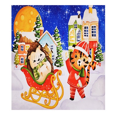 3Д аппликация. Зверята зимой