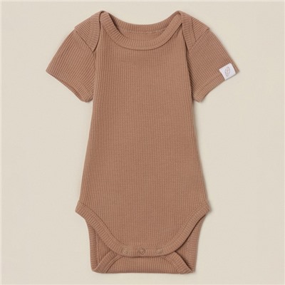 Набор боди 2 шт. SL HOME, рост 80-86 см, бежевый, кофейный