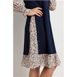 Платье женское  6165/04/Синий, бежевый