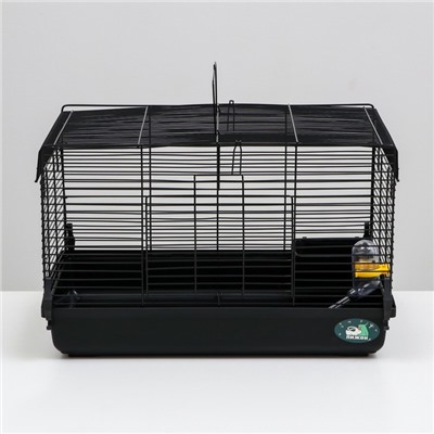 Клетка для грызунов «Пижон», 47×30×30 см, пластик, металл, чёрная