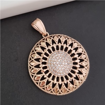 Кулон крупный ювелирная бижутерия, покрытие позолота, арт.217.003