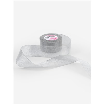 Лента парчовая, 50 мм, 23±1 м, цвет серебряный