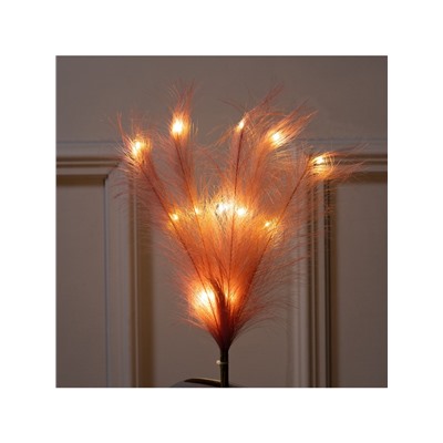 Ветка светодиодная пыльная роза, 56 см, 15 LED, батарейки ААх2 (не в комплекте), свечение теплое белое