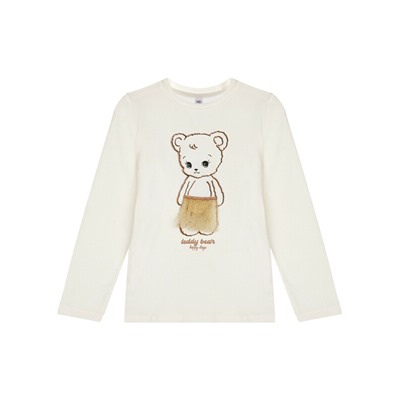 Фуфайка трикотажная для девочек (футболка с длинными рукавами)