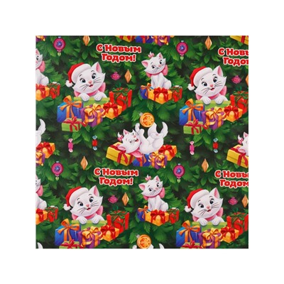 Упаковочная бумага «Кошечка», 70×100 см