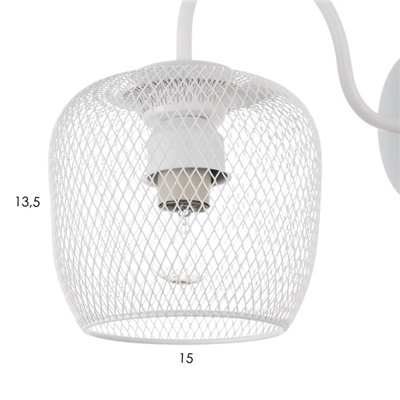 Бра «Бирра» 1xE27 40 Вт белый 15×26×23 см