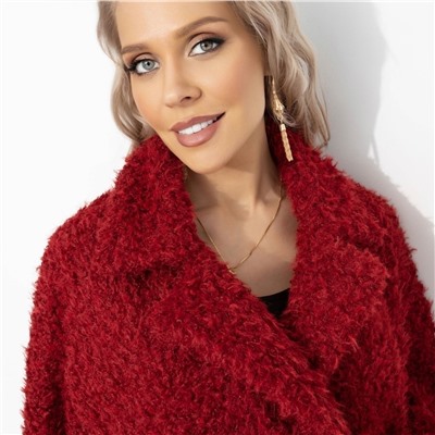 Полупальто из мягкого экомеха, Слишком заметна (красный закат)