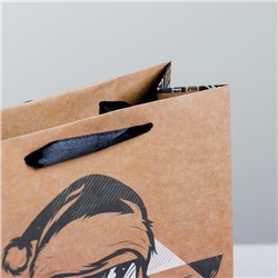 Пакет подарочный новогодний крафтовый «Брутального года», MS 18×23×8 см