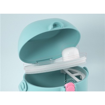 УЦЕНКА Контейнер для хранения детского питания Крокша Я 450 мл., с ложкой, голубой