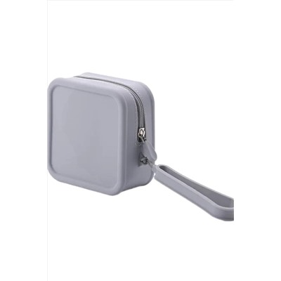Kristaller Косметичка женская силиконовая, квадратная, серый KRISTALLER, 1119686