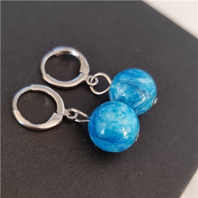 Серьги бижутерия висячие Апатит, 1028, арт.218.074
