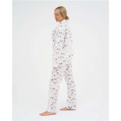 Пижама женская (рубашка, брюки) KAFTAN «Радуга», размер 44-46