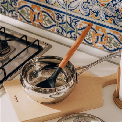 Ковш SL Home «Олла», 1.5 л, d=16 см, h=7.5 см, с крышкой, индукция, нержавеющая сталь