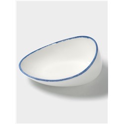 Салатник Magistro Blue Lagoon, 450 мл, 22.3×17×9 см, фарфор, белый, синий