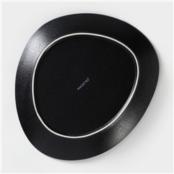 УЦЕНКА Набор тарелок фарфоровых Magistro Carbon, 26×23 см, цвет чёрный