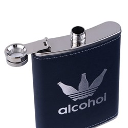 Фляжка Alcohol, нержавеющая сталь, 240 мл, 8 oz
