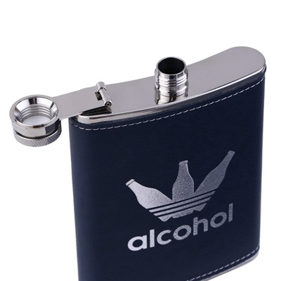 Фляжка Alcohol, нержавеющая сталь, 240 мл, 8 oz