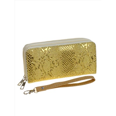 Женское портмоне из искусственной кожи, цвет  золото