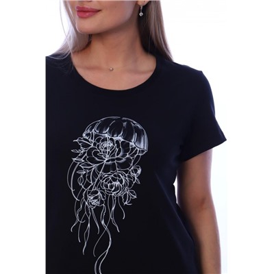 Футболка женская ФЖ058 (Черный)