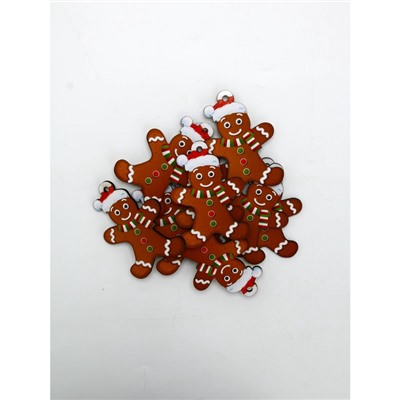 Подвеска новогодняя деревянная «Печенька», набор 10 шт.