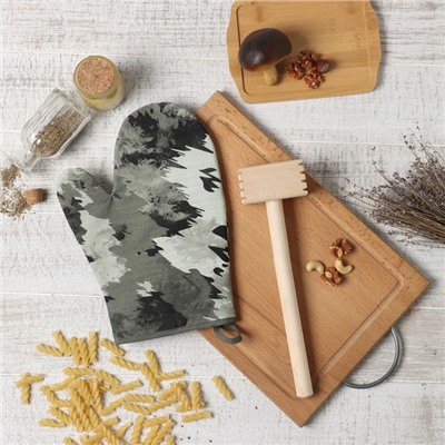 Кухонный набор «Доляна» Hunter: варежка-прихватка, молоток деревянный