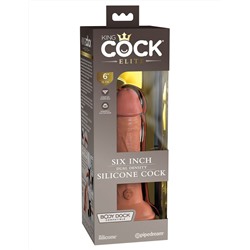 Кофейный фаллоимитатор 6  Silicone Dual Density Cock - 17 см.