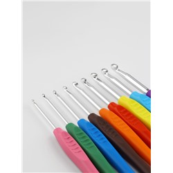 Набор крючков для вязания, d=2-6 мм, 16 см, 9 шт.