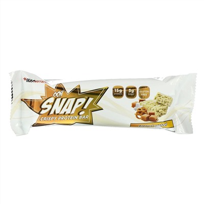 OOH Snap!, Crispy Protein Bar, Caramel Pretzel, 7 Bars, 1.62 oz (46 g) Each