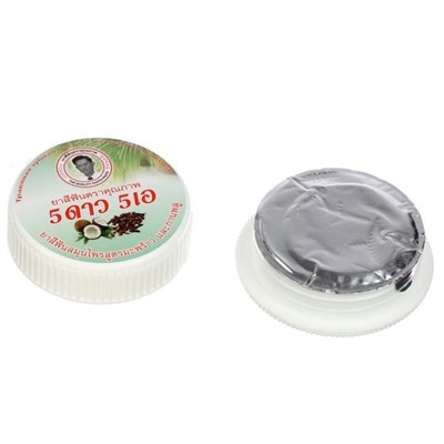 Зубная паста травяная отбеливающая 5 Star Cosmetic, с экстрактом Кокоса, 25 г